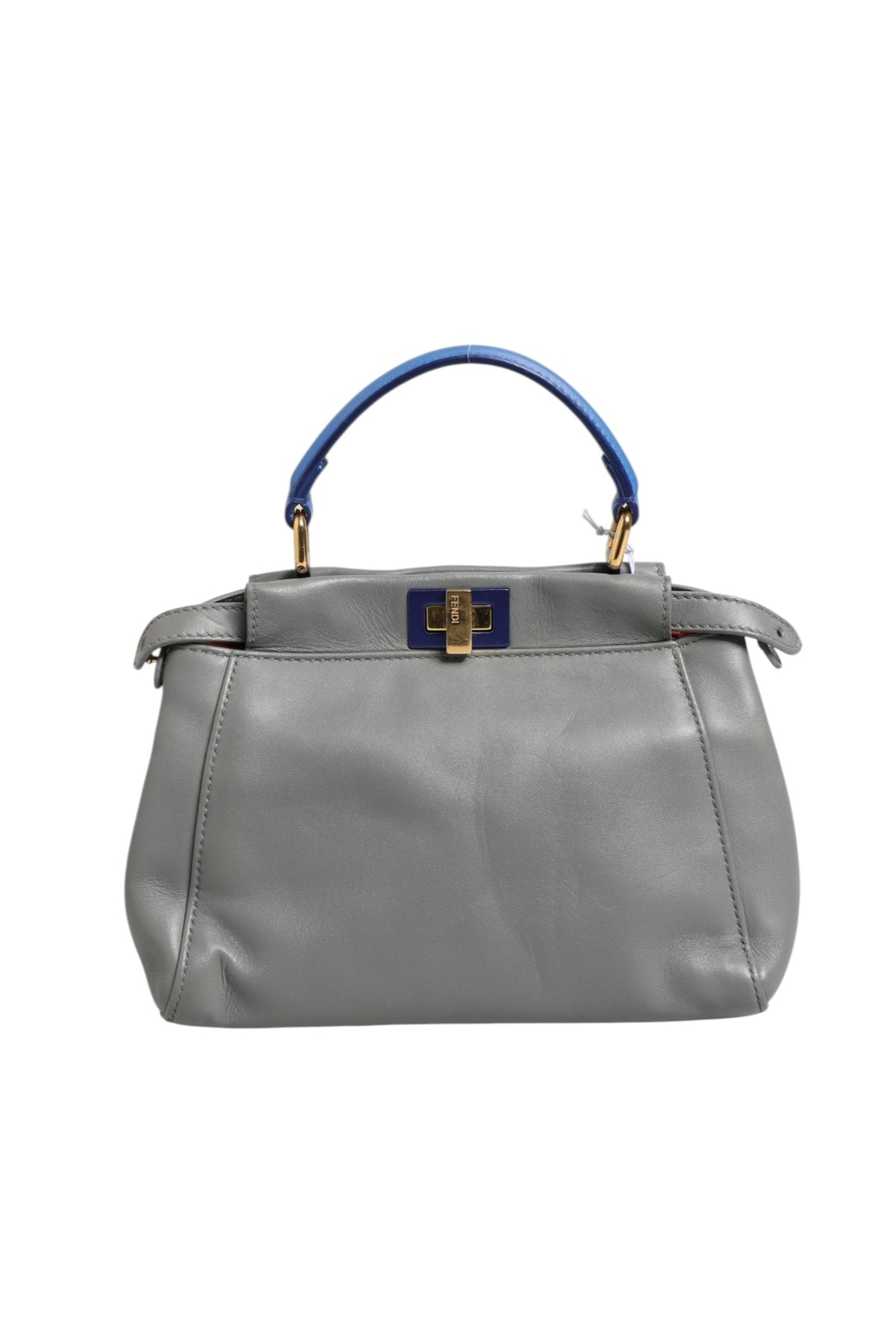 Fendi Women's Mini Peekaboo Blue & Grey Shoulder Bag – Pre-Owned