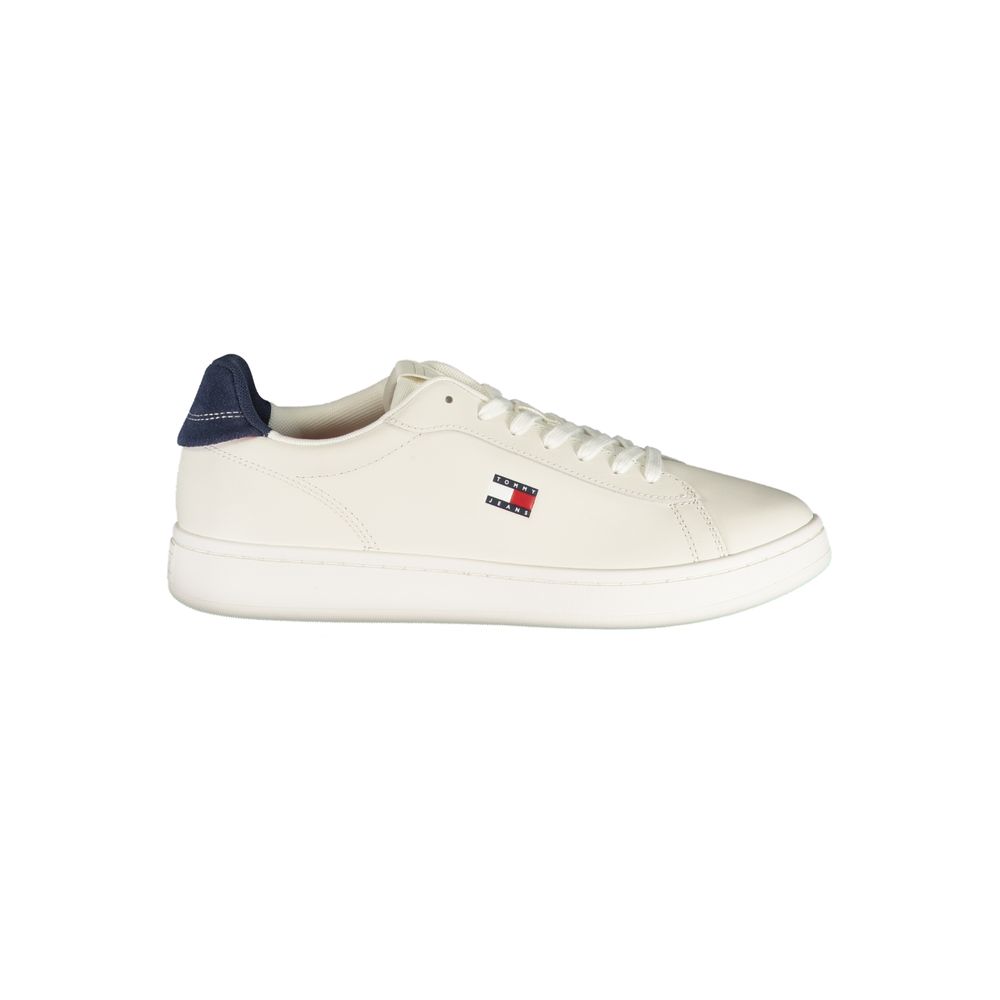 Tommy Hilfiger Men's White Polyurethane Sneakers