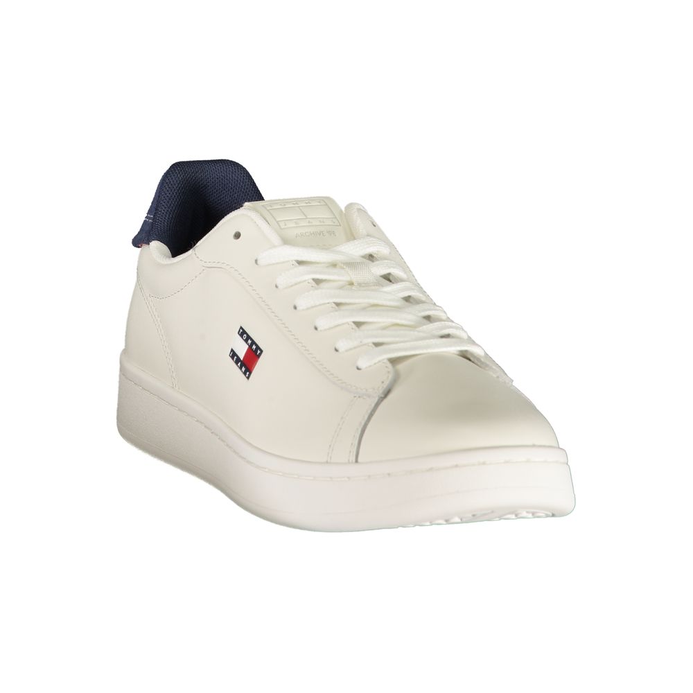Tommy Hilfiger Men's White Polyurethane Sneakers