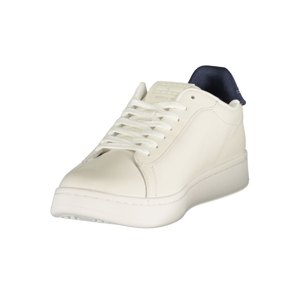 Tommy Hilfiger Men's White Polyurethane Sneakers