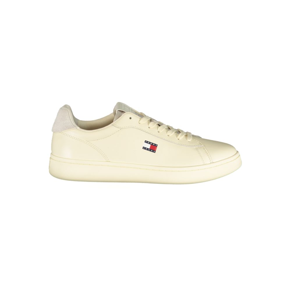 Tommy Hilfiger Men's Beige Polyurethane Sneakers