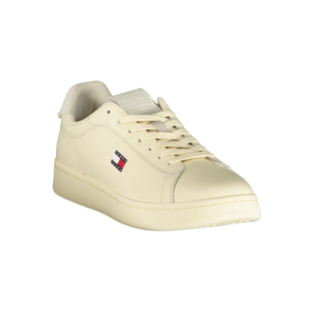 Tommy Hilfiger Men's Beige Polyurethane Sneakers