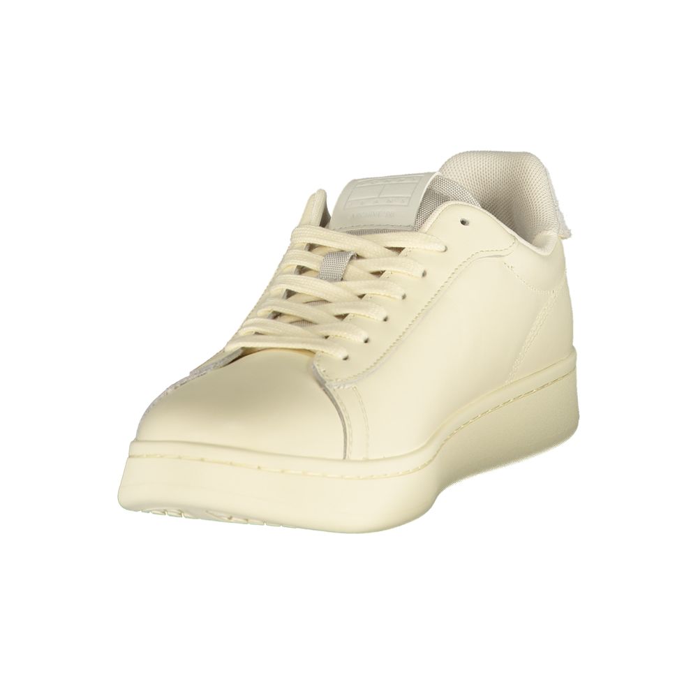 Tommy Hilfiger Men's Beige Polyurethane Sneakers