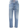 Tommy Hilfiger Women's Blue Cotton Tapered Jeans