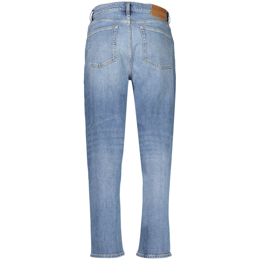 Tommy Hilfiger Women's Blue Cotton Tapered Jeans