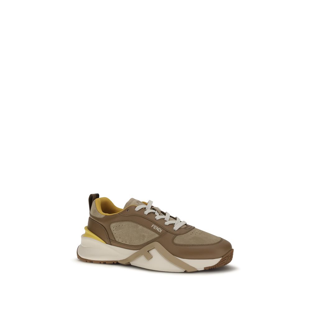 Fendi Flow Men's Multicolor Leather Sneakers
