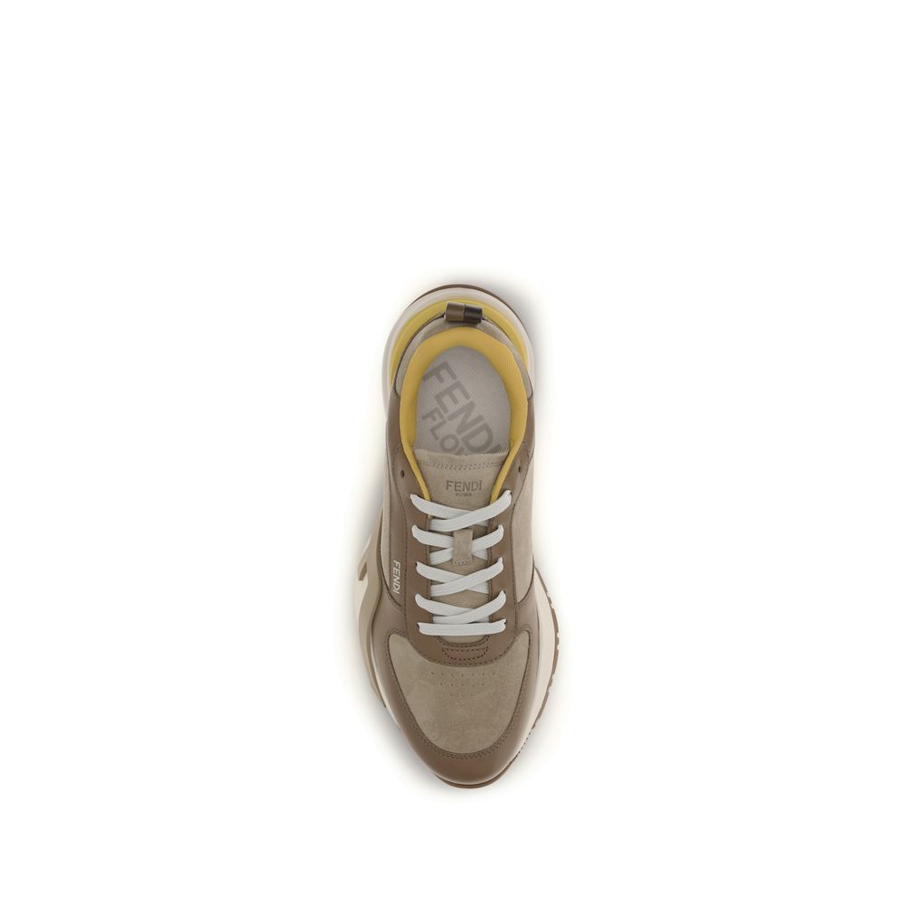 Fendi Flow Men's Multicolor Leather Sneakers