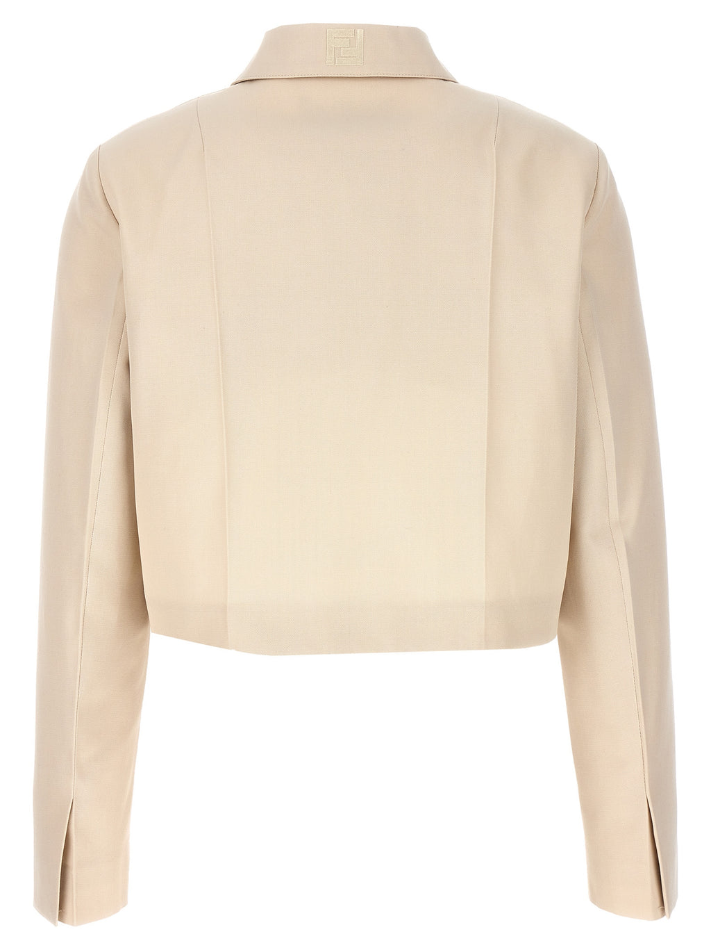 Fendi Women's Beige Wool Full-Length Jacket
