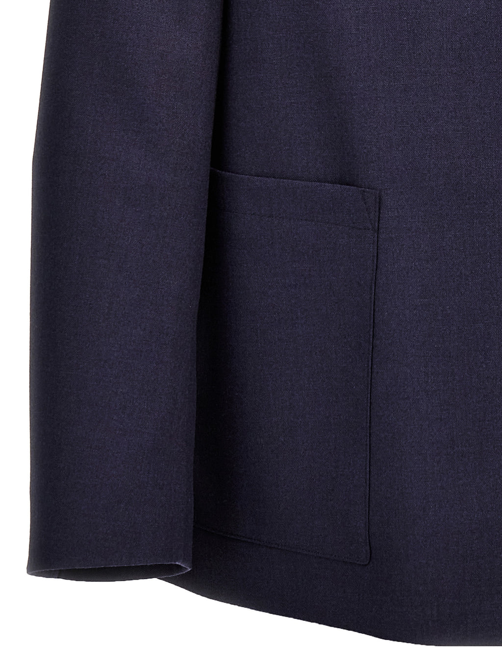 Fendi Men's Blue Wool Full-Length Jacket