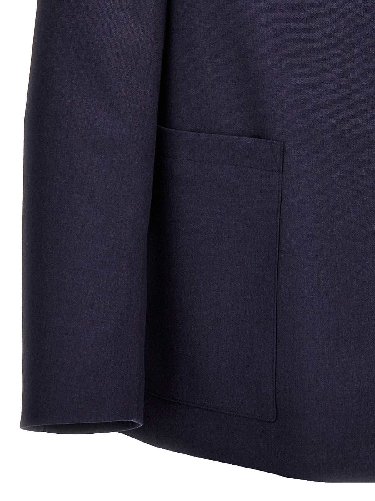 Fendi Men's Blue Wool Full-Length Jacket