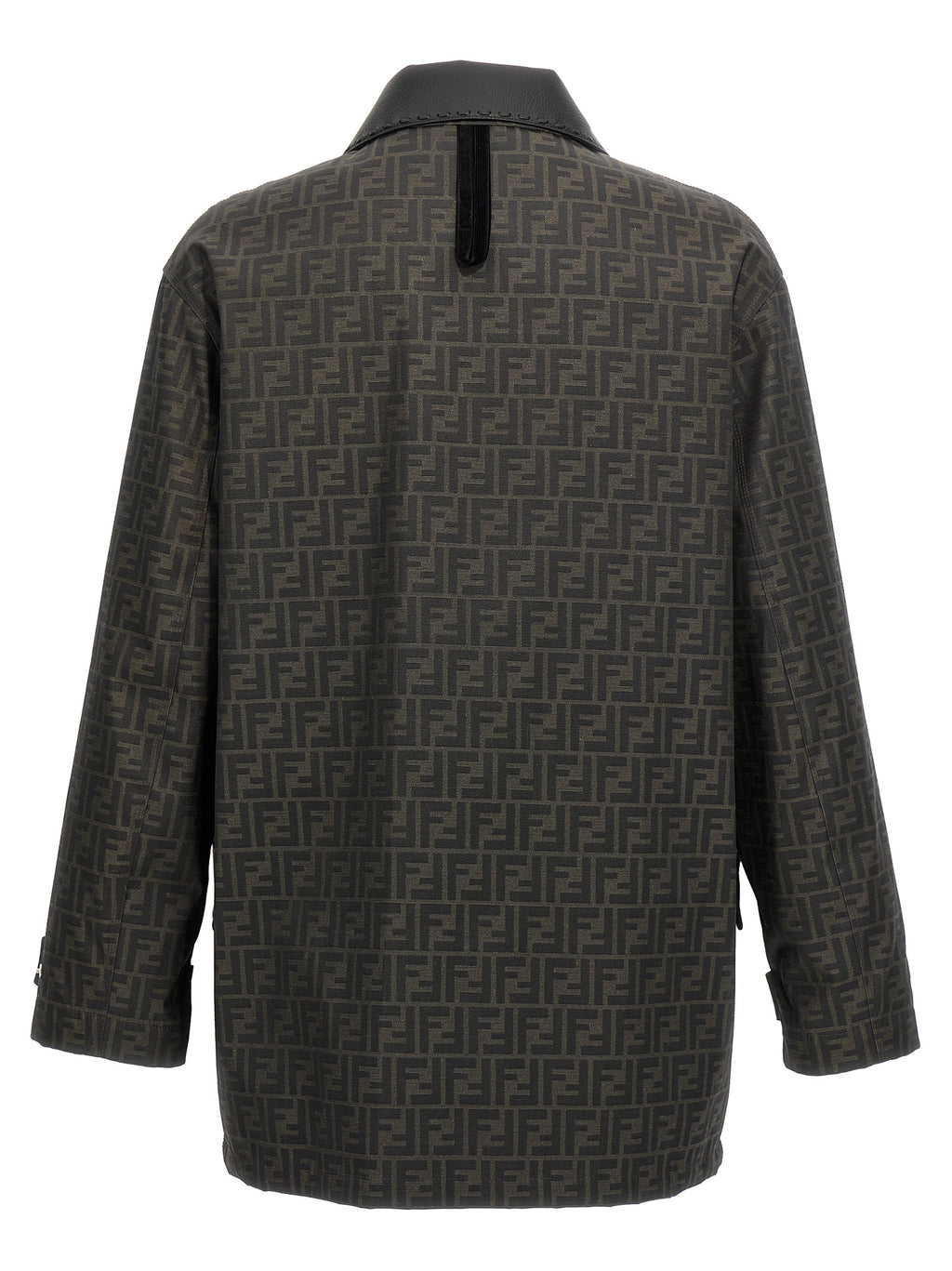 Fendi Men's Brown Polyester Full-Length Jacket