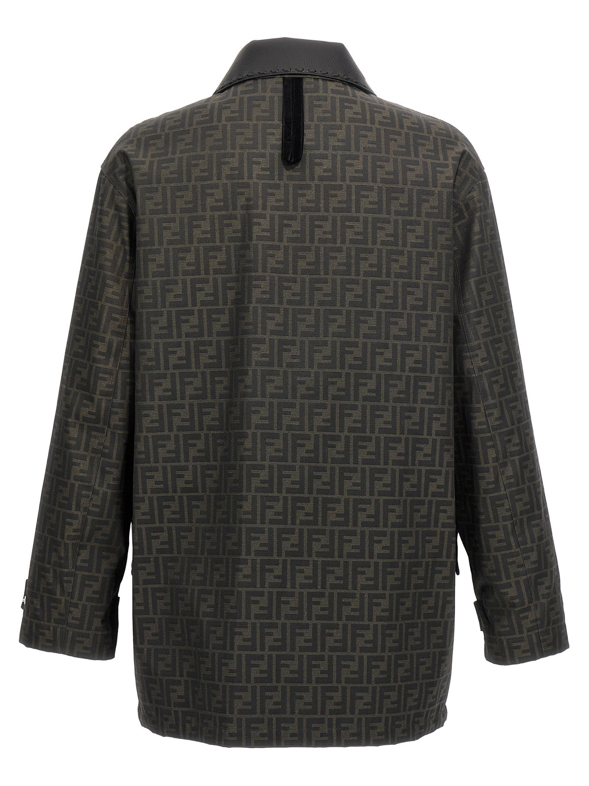 Fendi Men's Brown Polyester Full-Length Jacket