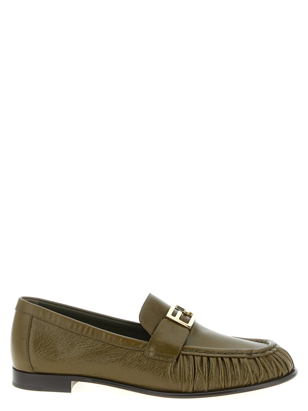 Fendi Women's Bicolor Lamb Leather Slip-On Loafers