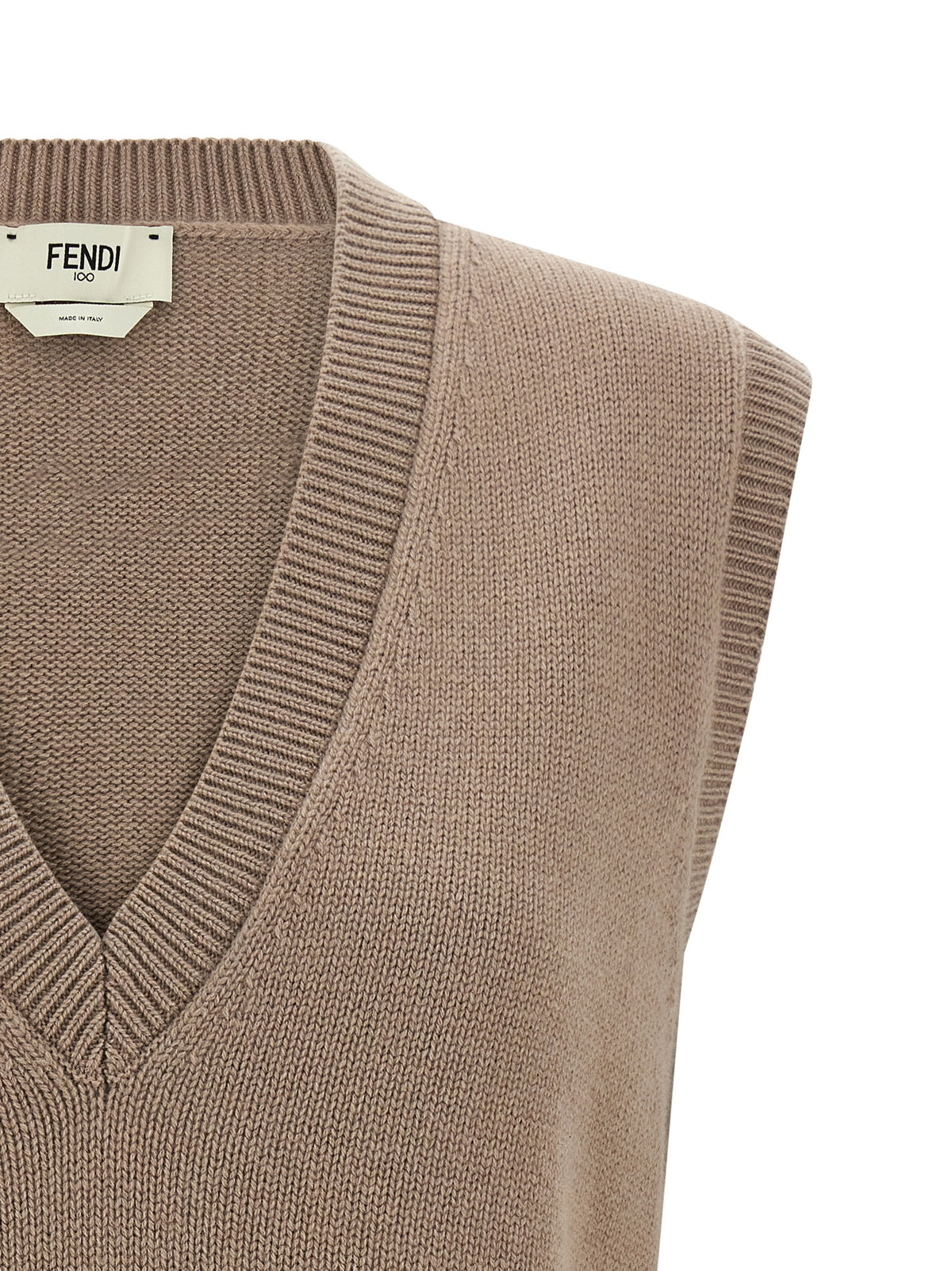 Fendi Women's Beige Sleeveless Jacket