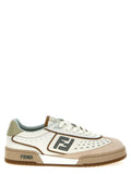 Fendi Women's Beige Leather Sneakers