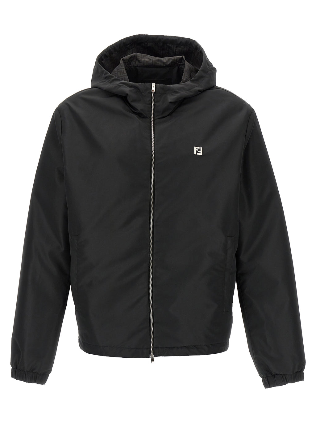 Fendi Men's Black Polyester Shell Jacket