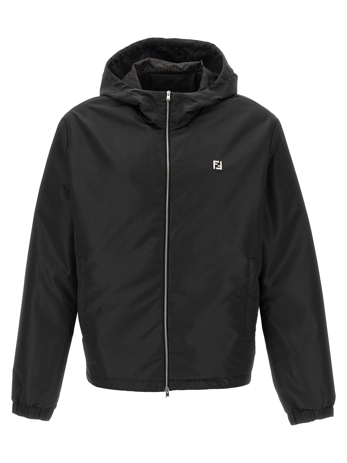 Fendi Men's Black Polyester Shell Jacket