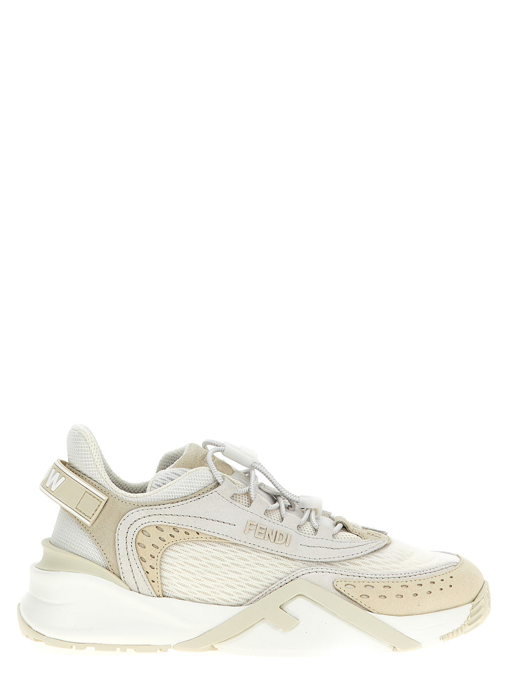 Fendi Women's White Polyester Athletic Sneakers