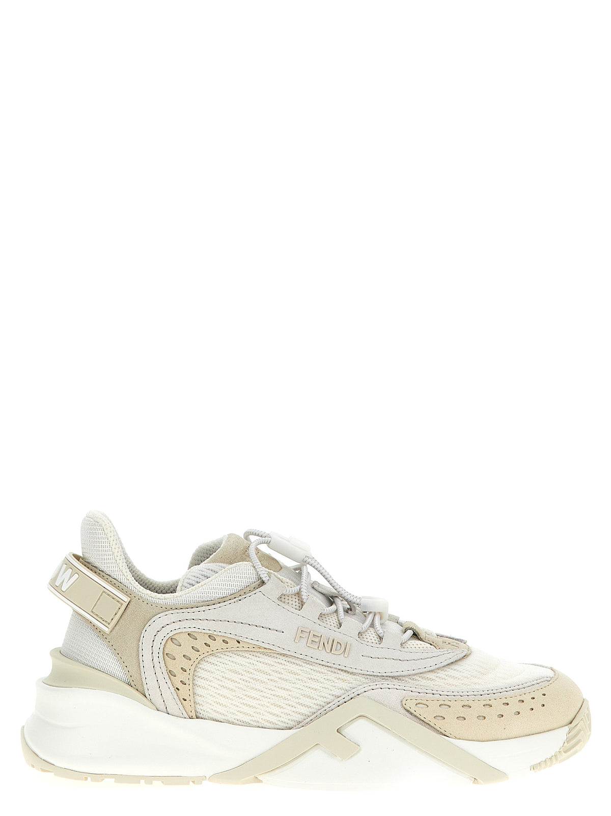 Fendi Women's White Polyester Athletic Sneakers