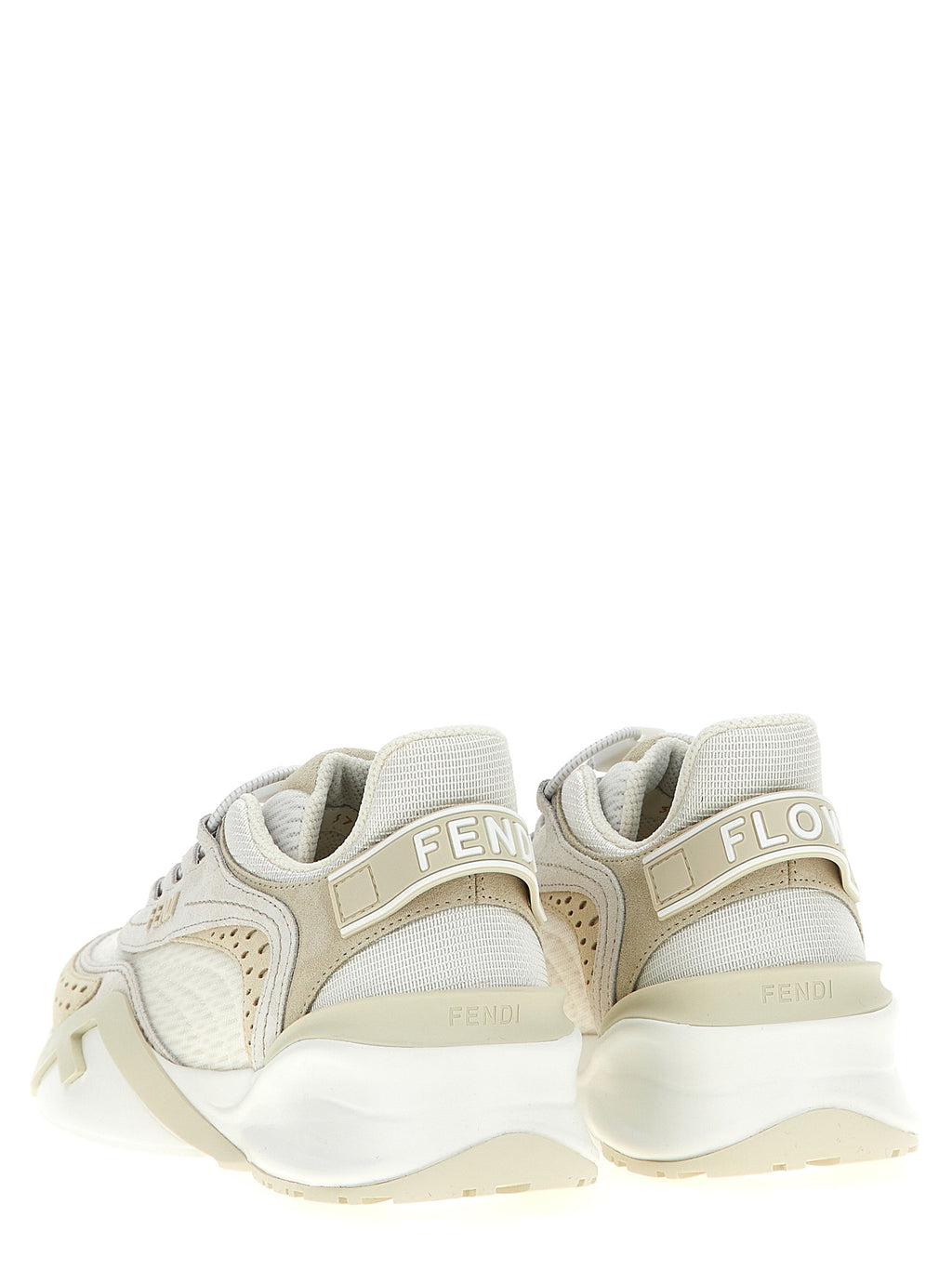 Fendi Women's White Polyester Athletic Sneakers