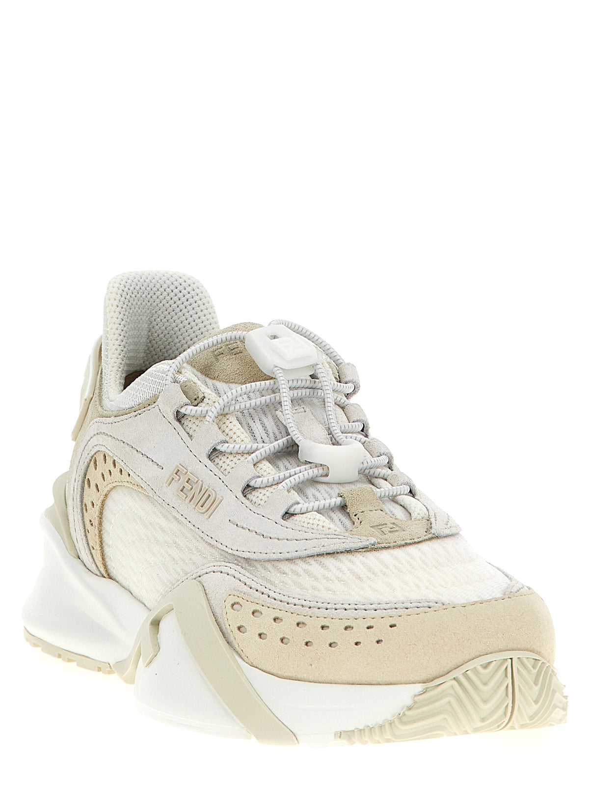 Fendi Women's White Polyester Athletic Sneakers