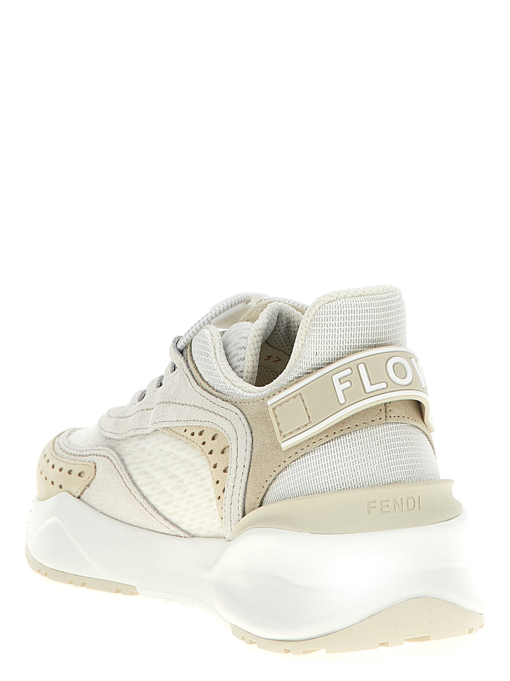 Fendi Women's White Polyester Athletic Sneakers