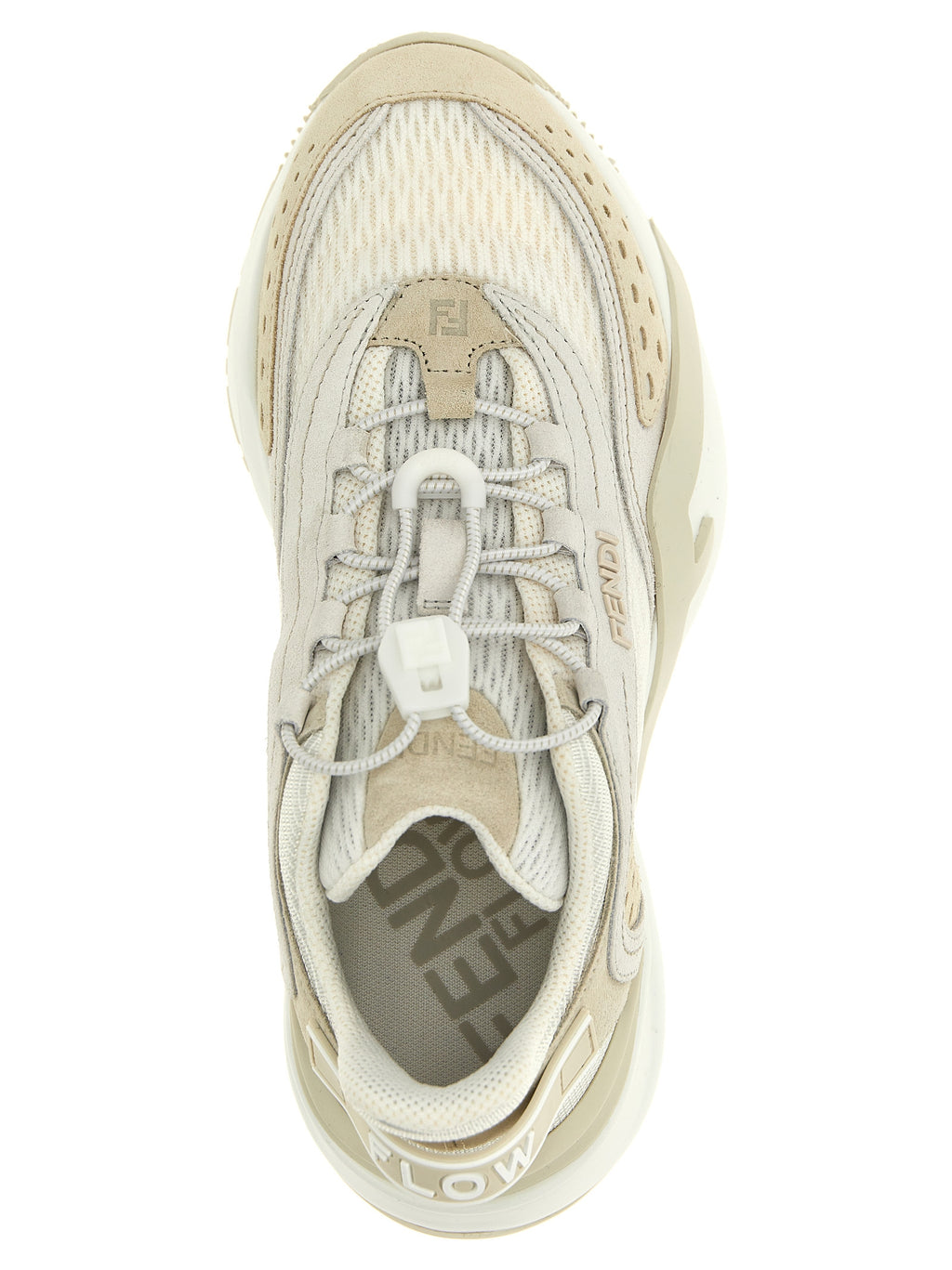 Fendi Women's White Polyester Athletic Sneakers