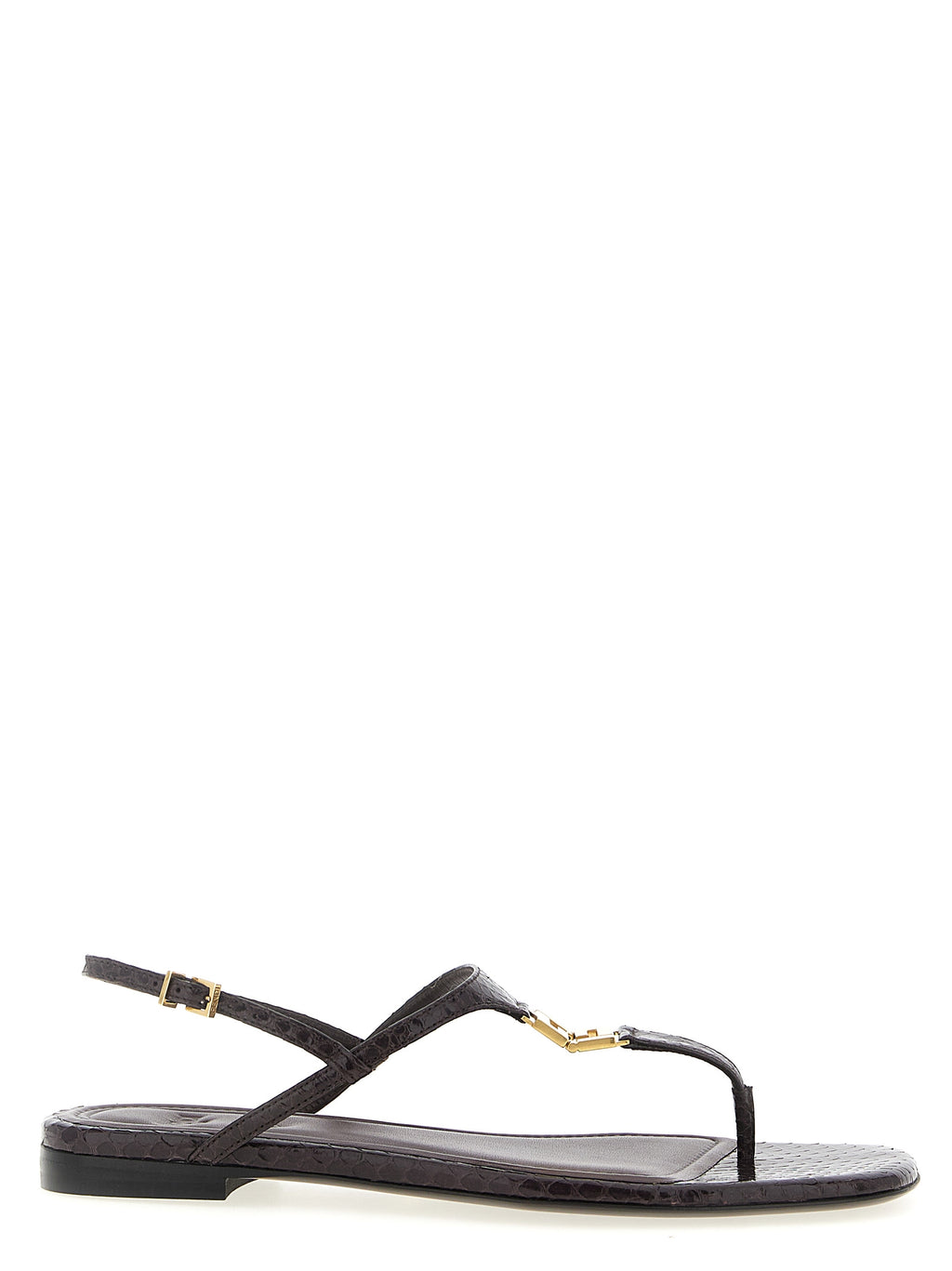 Fendi Women's Purple Elastane Flat Sandals
