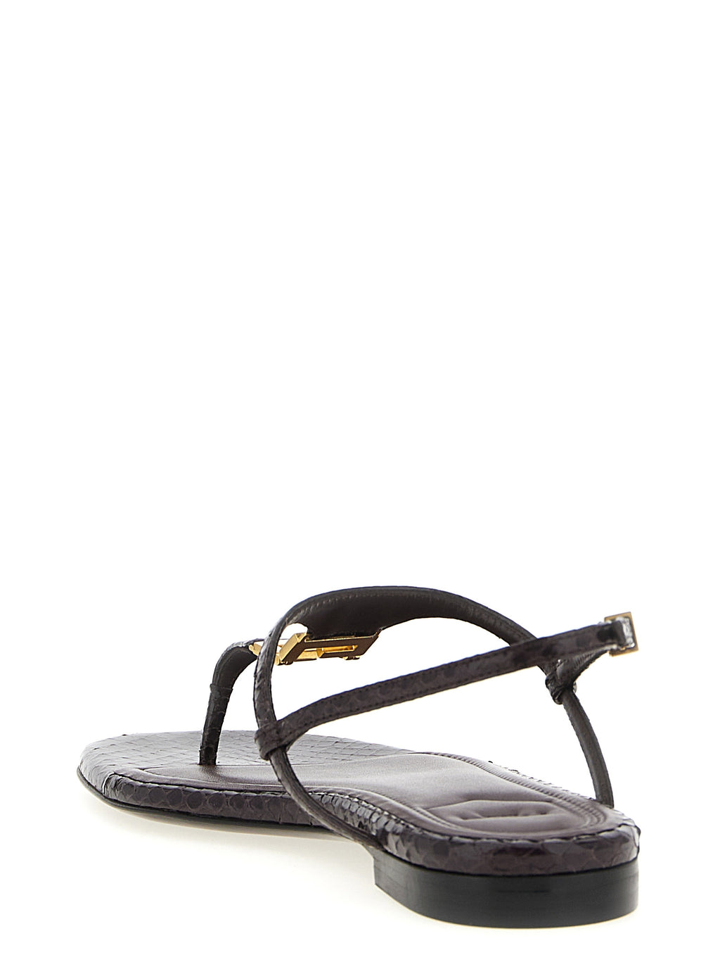 Fendi Women's Purple Elastane Flat Sandals