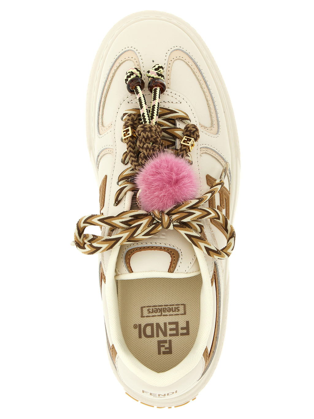 Fendi Women's Multicolor Calfskin Platform Sneakers