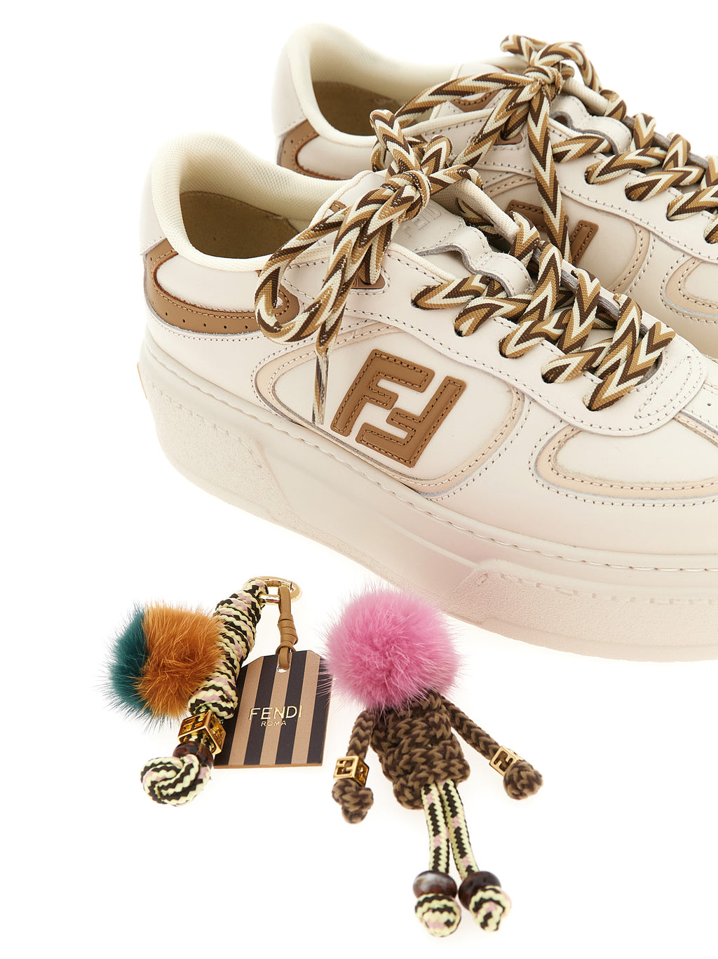 Fendi Women's Multicolor Calfskin Platform Sneakers