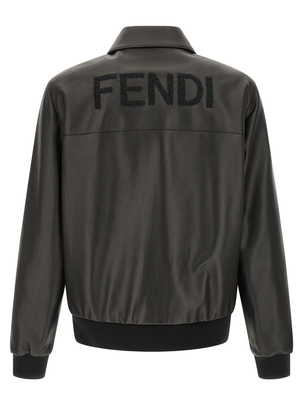 Fendi Men's Black Leather Jacket