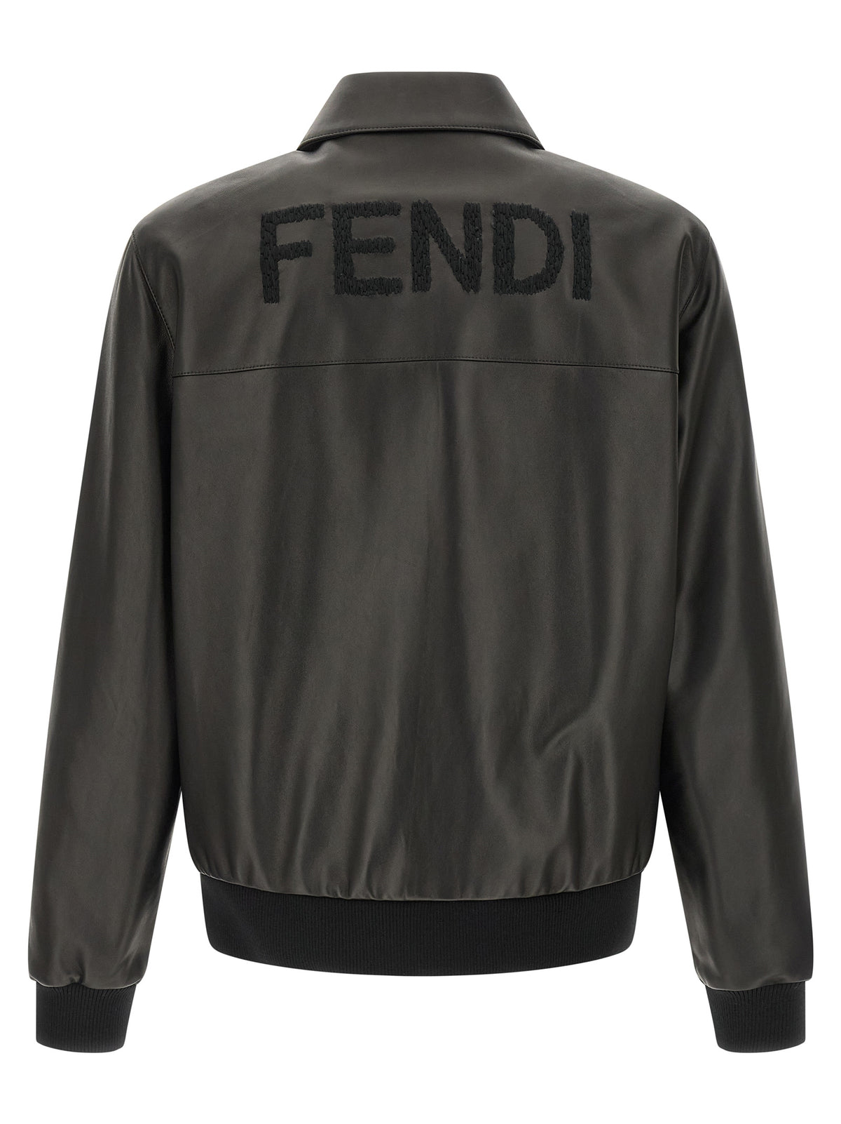 Fendi Men's Black Leather Jacket