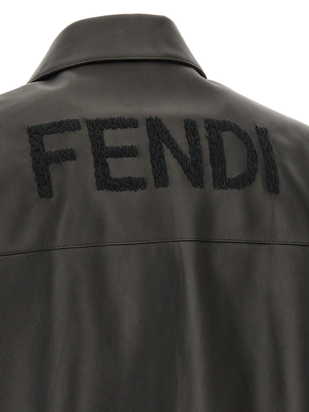 Fendi Men's Black Leather Jacket