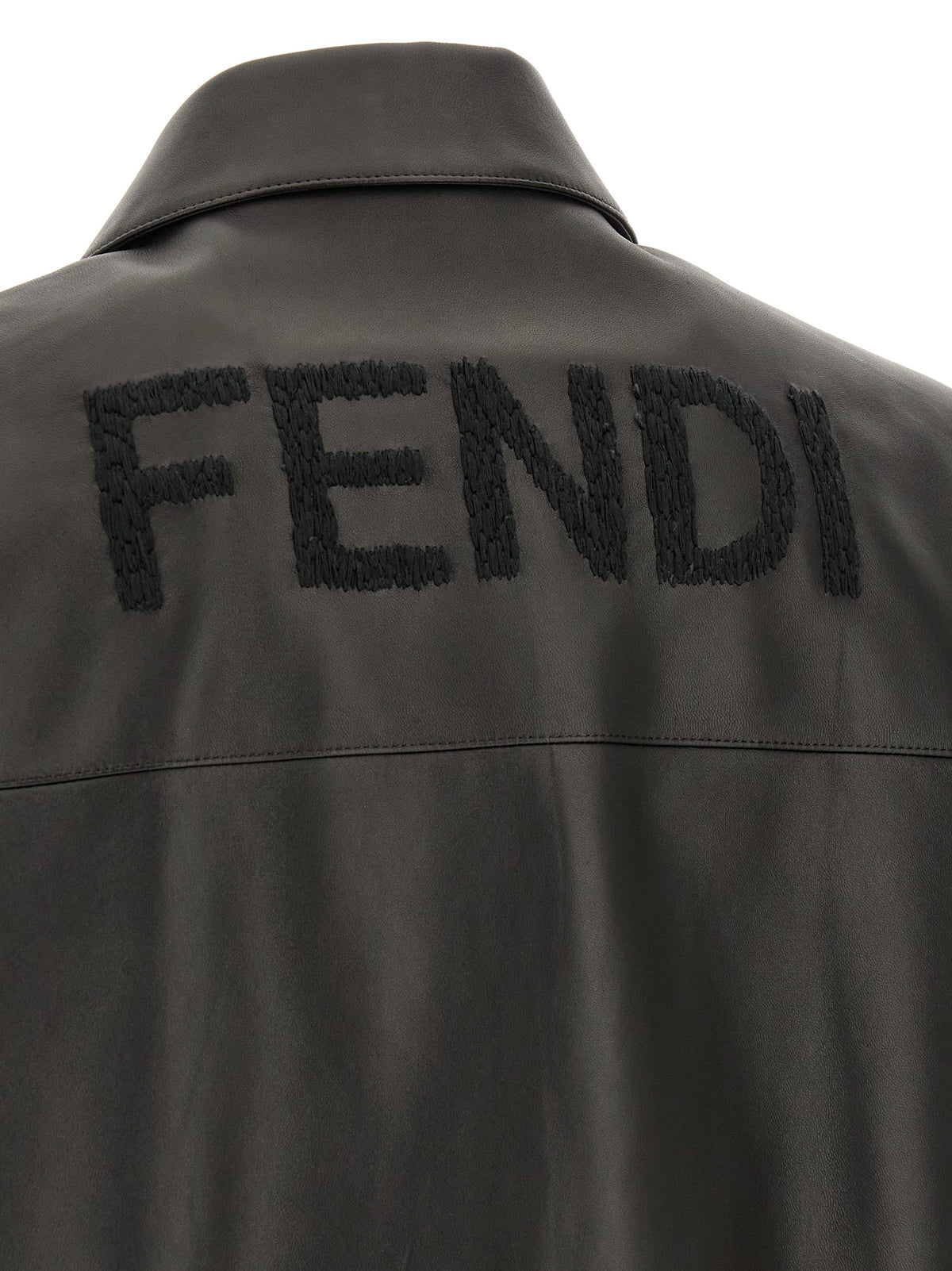 Fendi Men's Black Leather Jacket
