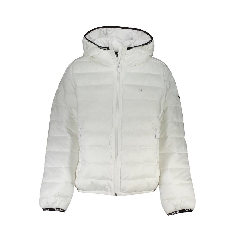 Tommy Hilfiger Long-Sleeved Women's White Polyester Full-Length Jacket