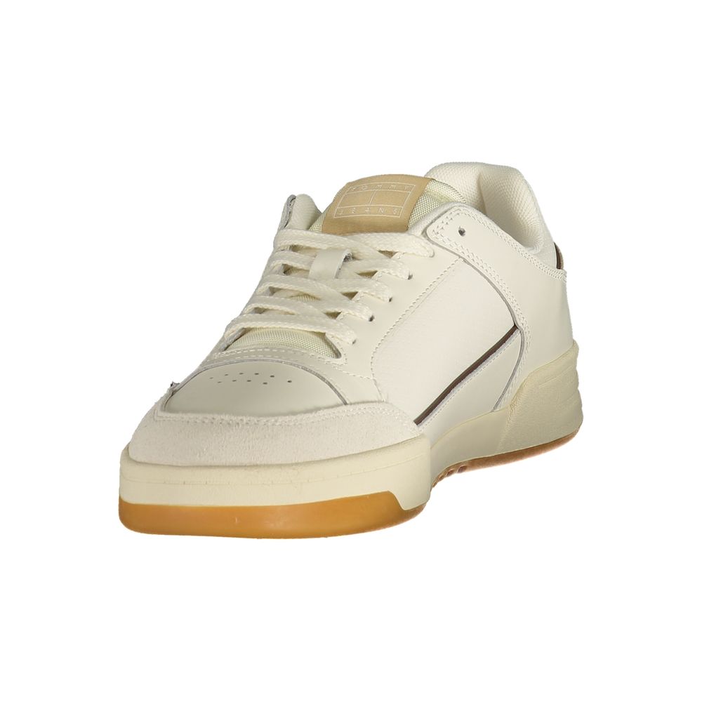 Tommy Hilfiger Men's White Polyurethane Sneakers