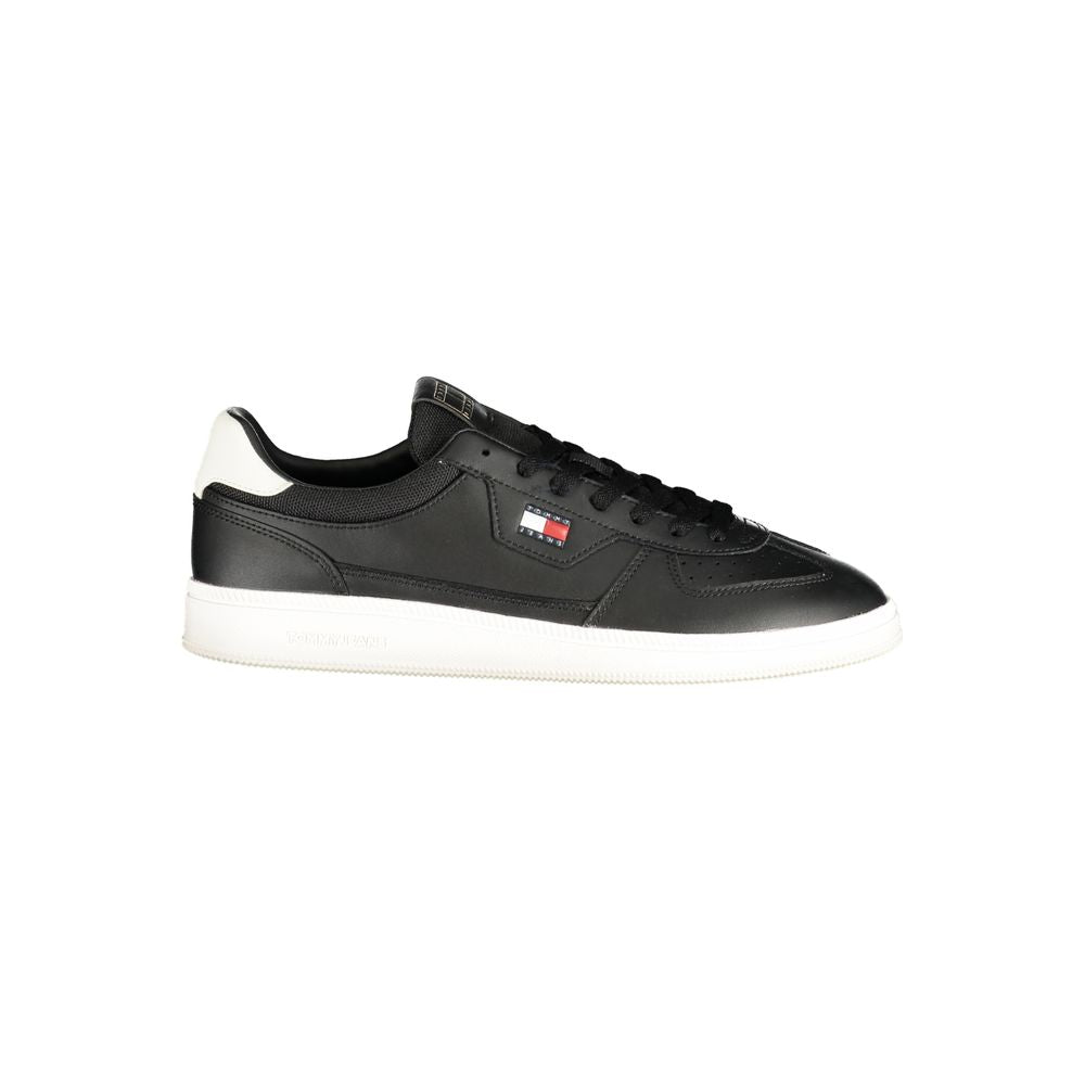 Tommy Hilfiger Men's Black Polyurethane Sneakers