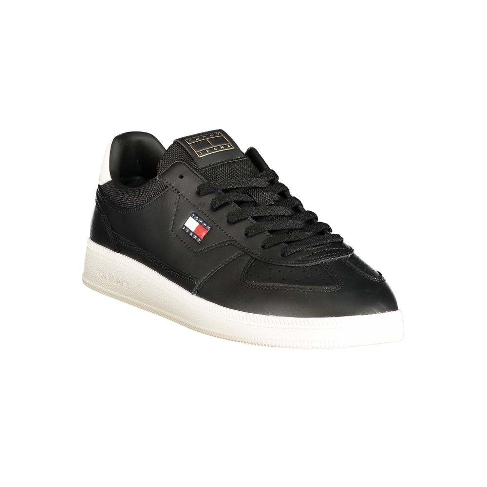 Tommy Hilfiger Men's Black Polyurethane Sneakers