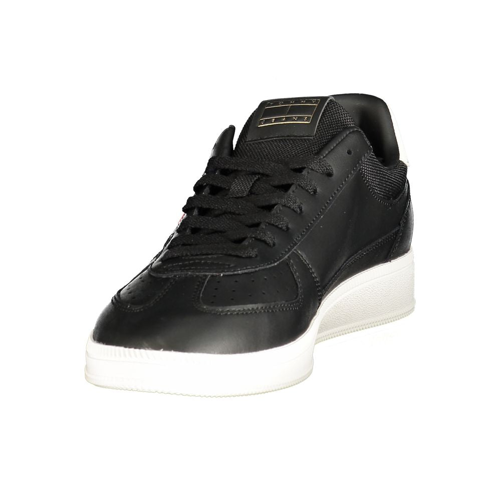 Tommy Hilfiger Men's Black Polyurethane Sneakers