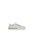 Fendi Men's White Calf Leather Low-Top Sneakers