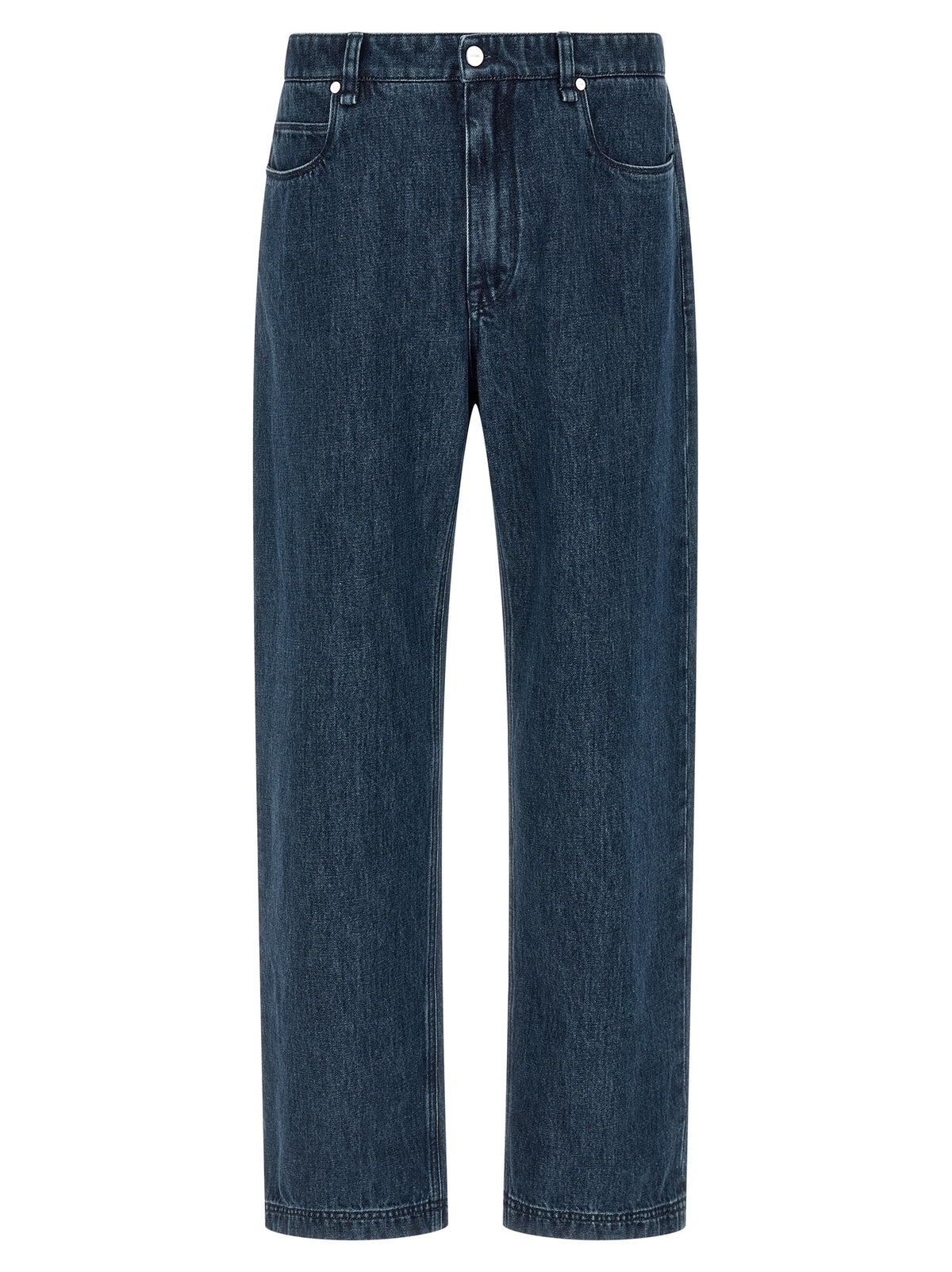 Fendi Men's Blue Cotton Flared Jeans