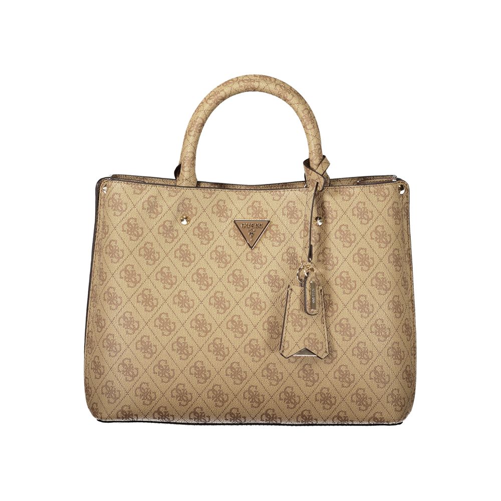 Guess Meridian II Women's Beige Satchel Bag