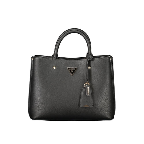 Guess Meridian II Black Satchel Bag for Women | Guess Borsa a mano nero