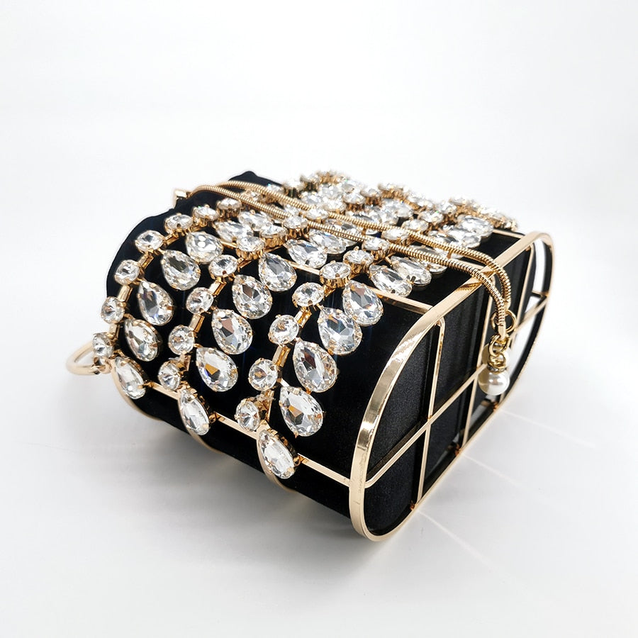 Luxury Crystal Rhinestone Evening Clutch Bag
