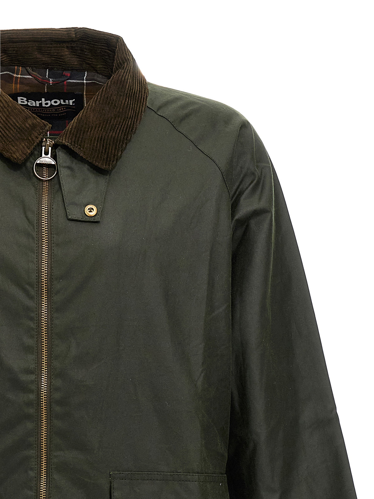 Barbour Men's Short Bedale Waxed Jacket - Green - product image 3