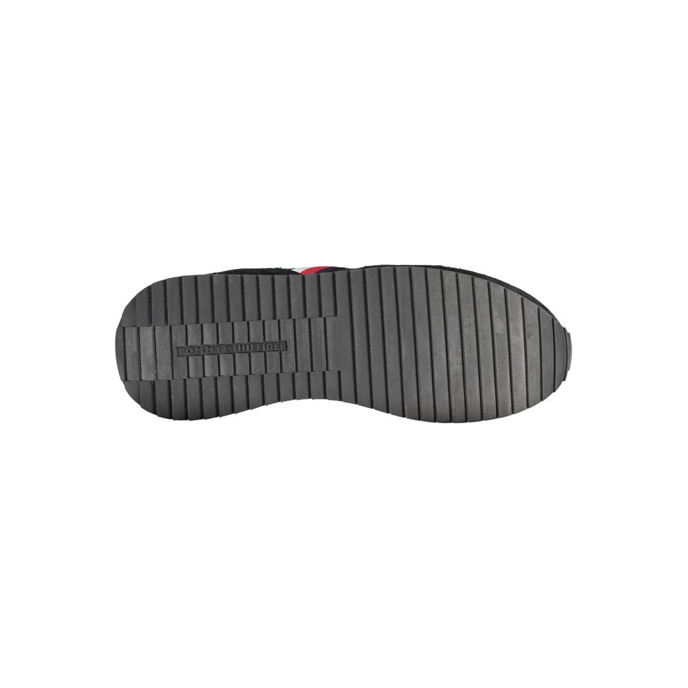 Tommy Hilfiger Men's Black Leather Sneakers