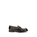 Fendi Men's Black Leather Slip-On Loafers