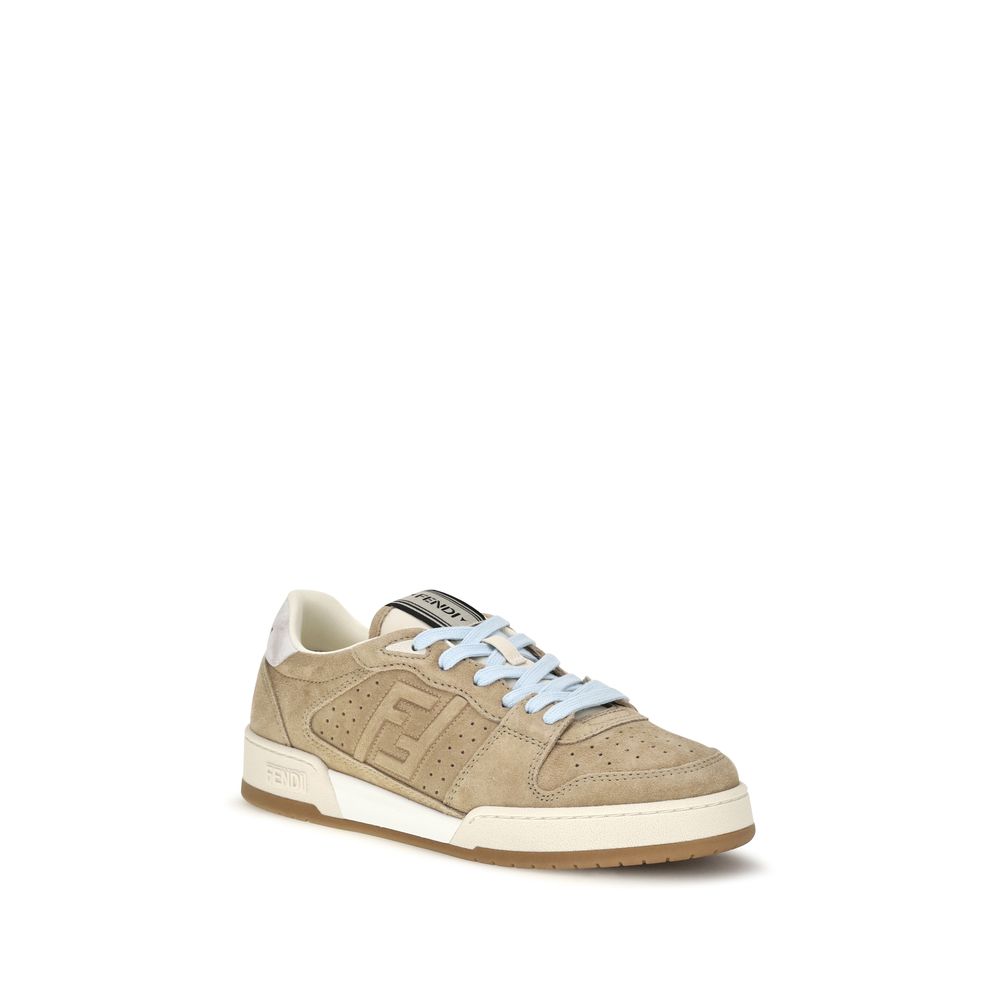 Fendi Men's Beige Leather Sneakers