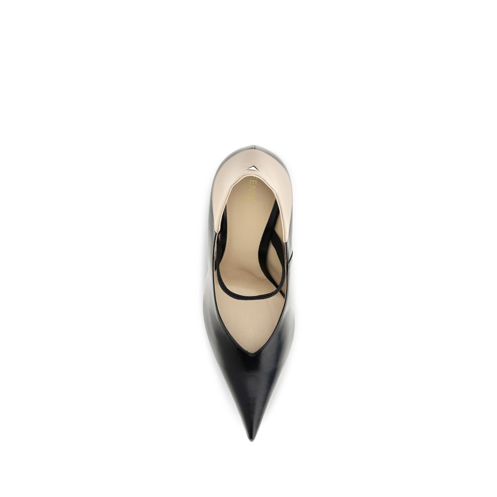 Fendi Women's Black Calf Leather High-Heel Pumps